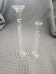 2- Pyrex Glass 10ML Single Metric Scale Graduated Cylinder Hex Base 3022 & 3025. Fixed Price $15.99.
