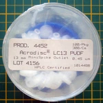 New Lot Of 10 Pall Gelman 4452 Acrodisc Lc 13MM Syringe Filter 0.45 Pvdf. Fixed Price $12.50.