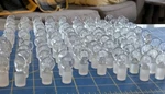 Lot (6) Of Kimax/pyrex Glass Stoppers, Size #13, #7661-13, Solid Pennyhead, A+. Fixed Price $25.00.
