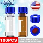 100- 2ML Amber/clear Autosampler Vials 9-425 Blue Screw Top Caps Legible Mark Us. Fixed Price $19.99.