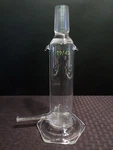 Pyrex Glass 250ML Tall Form Gas Washing Bottle W/ Hooks & Side Arm, 29/42 Joint. Fixed Price $38.99.