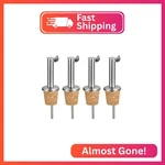 Uxcell Stainless Steel Bottle Pourers, 4PCS Auto Flip Olive Oil Spout, Cork Desi. Fixed Price $13.79.