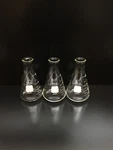 Corning Cat No 4980-500 Pyrex Erlenmeyer Flasks 500ML Lot 3 Pcs. Fixed Price $63.79.