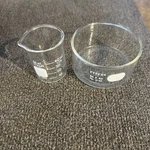 Vintage Pyrex Crystallizing Dish No. 3140 (80X40) And 50 Ml Beaker 1000. Fixed Price $14.99.