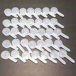 Lot Of 35 White Natural Polypropylene Measurex 11 Cc Measuring Scoops. Fixed Price $15.99.