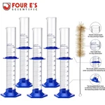 5X Graduated 100ML Measuring Lab Flask Cylinders Glass W/brush. Fixed Price $21.99.
