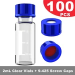100PCS 2ML Glass Vials Bottles Clear Containers W/ Lids And Septa For Gc/ms/gpc. Fixed Price $22.31.