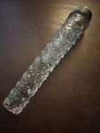 Antique Perfume Bottle Lay Down Vial Pressed Glass Screw Mop Topped Cap 7. Fixed Price $34.50.
