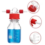 Borosilicate Gas Washing Bottle 250ML Graduated Lab Buffer GL45 GL14 Screw Cap. Fixed Price $26.99.