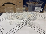Set Of 6 Pyrex Lab Glass Beakers Used Good Condition See Description For Sizes. Fixed Price $40.00.