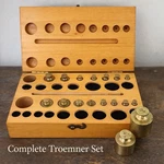 Vintage Troemner Calibration Set Oz & Gram Mixed Wood Case Usa. Fixed Price $49.99.