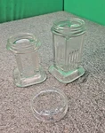 Unbranded/wheaton Lot Of 2 Coplin 5 Slide Vertical Glass Staining Jar W/1 Cover. Fixed Price $25.00.