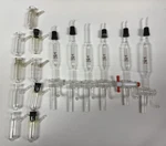 Lot 15 Kimax 25 50 Ml Separating Funnel/burette And Chemistry Laboratory Tools. Fixed Price $69.99.