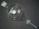 Chemglass 2000ML Globe Shaped Separatory Funnel, No 6MM Stopcock, Damaged. Fixed Price $89.99.