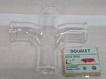 O-i/schott Kimax 6522-2020, 2" Double Sanitary Tee Glass Pipe Fitting. Fixed Price $49.99.