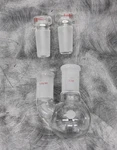 Stonylab 2-NECK 100ML Round Bottom Flask 24/40 Joint And Glass Stoppers. Fixed Price $41.99.