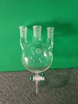 Chemglass 1532 Flasks, Heavy Wall Round Bottom, 3-NECKS, Ptfe Stopcock Drain. Fixed Price $148.00.