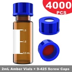 Simpure 4000PCS Amber 2ML Glass Vials Screw Caps Hplc Mark Area Sealed Design Us. Fixed Price $18.59.