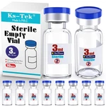 Ks-tek Sterile Empty Vials Self Healing Injection Port,with Flip Off 3ML. Fixed Price $14.76.