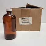 Nos 8 Fisher Round Narrow-mouth Amber Glass Bottles 16 Oz. 500 Ml Partial Case. Fixed Price $29.95.