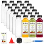 Depepe 24 Pack 16OZ Plastic Juice Bottles With Caps, Clear Reusable Empty Bulk. Fixed Price $34.64.