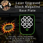 Celtic Knot Round Laser Engraved Magazine Base Plate For Glock 17 19 23 GEN1-5. Fixed Price $19.99.