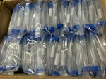 1 Box Globe Scientific 6285 Polypropylene Centrifuge Tube Sterile With Blue Cap. Fixed Price $86.05.
