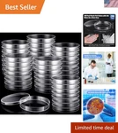 200 Pack 90MM Petri Dishes Sterile Plastic Bulk With Lids Deep Clear Thick Sc.... Fixed Price $80.07.