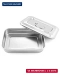 Qwork 201 Stainless Steel Instrument Tray Organizer Holder With Lid Handle. Fixed Price $19.94.