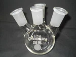 Chemglass 24/40 Joints Angled 4-NECK 250ML Heavy Wall Round Bottom Flask. Fixed Price $58.99.