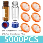5000PCS Hplc 2ML Autosampler Vials Caps + 0.7 25MM Gf Membrane Syringe Filters. Fixed Price $19.73.