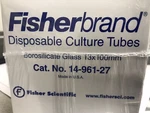 Fisherbrand New Glass Test Tubes 13 X 100MM 250/PK 14-961-27. Fixed Price $50.00.