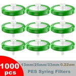 1000PCS Scientific Syringe Filter Pes(polyethersulfone) 0.22 13MM/25MM/33MM Us. Fixed Price $551.99.