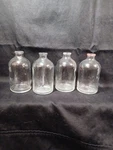 Antique Lab 8 Oz Glass Round Narrow Mouth Bottles 4/PK. Fixed Price $15.00.