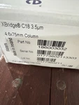 Waters Hplc Column Xbridge C18 75MMX 4.6 3.5 Brand New In Sealed Box. Fixed Price $300.00.