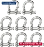 Patikil Screw Pin Shackle 3.9MM 1/8" 220LB, 8PCS 316 Stainless Steel Forged Bow. Fixed Price $17.48.