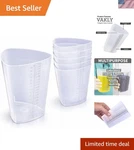 Plastic Graduated Triangular Container Beaker Measuring Cups Set 5 Pack 32OZ. Fixed Price $25.99.