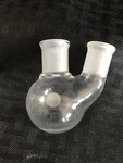 Kimax Glass 25ML 14/20 Outer Joint Angled 2-NECK Round Bottom Flask 294990-0025. Fixed Price $19.49.