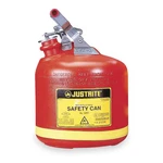 Justrite 14261 Type Safety Can, Polyethylene, 2.5 Gal, Stainless Steel. Fixed Price $162.99.