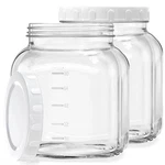 Pack 0.8 Gallon Glass With Lid 102 Oz Wide Mouth Mason Jars Clear St. Fixed Price $38.78.