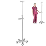 Iv With Wheels Medical Portable Stand Pole, Bag Removable. Fixed Price $126.59.