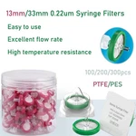 300PCS Ptfe/pes Syringe Filter 13MM/33MM Membrane Non-sterile/sterile 0.22UM. Fixed Price $183.10.