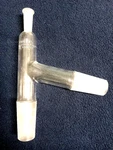 Pyrex Glass 8980-24 Tube Adapter 75 Angle Two-way 24/40 Inner & 10/30 Thermo. Fixed Price $49.50.