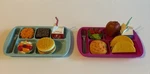 American Girl Hot Lunch Trays Of 2 Tacos & Hamburger Sets. Fixed Price $24.00.