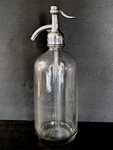 Vtg Clear Glass Seltzer Bottle W/ Removeable Lid "coca A. B. Berlin Pa". Fixed Price $150.00.