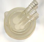 Set Of 3 Ground Glass Mortar And Pestle Lab Kitchen Pharmacy Spice 4/7/16 Oz New. Fixed Price $50.80.
