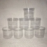 Uline S-12754 Clear Round Wide-mouth Oz Plastic Jars Only 8 Count New. Fixed Price $9.94.
