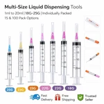 Multi Size 1ML 20ML 18G 25G Precision Dispensing Tools Lab Supplies Pack 15 100. Fixed Price $41.99.