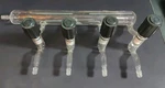 Ace Glass 381MM 4-PORT Left Single Bank Inert Gas Vacuum Manifold. Fixed Price $400.00.