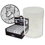 10 Bcw Round Clear Plastic Half Dollar Coin Tubes With Screw On Caps. Fixed Price $6.89.